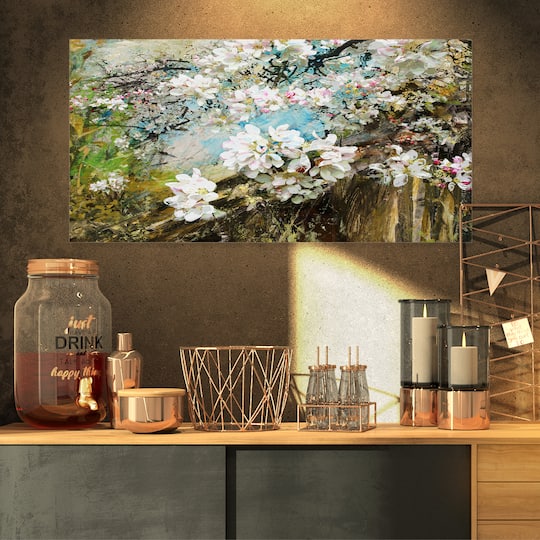 Designart - Apple Blossoms With White Flowers